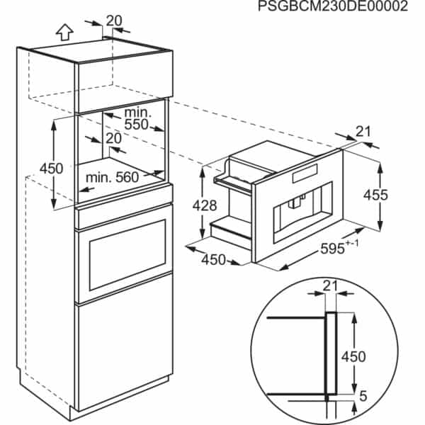 Integreeritav Kohvimasin EBC85H, Electrolux - Image 3