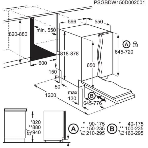 integreeritav Nõudepesumasin 60 cm 300 AirDry EEA27200L, Electrolux - Image 3