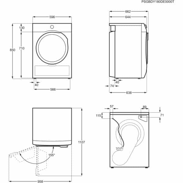 PerfectCare 800 DelicateCare Trummelkuivati depth 63.8 cm EW8H259ST, Electrolux - Image 3