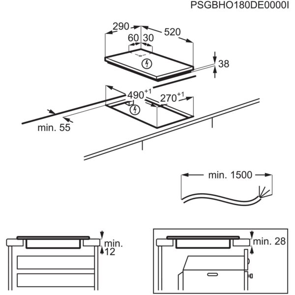 elektripliidiplaat 29 cm 3000 Kitsas HRB32310CB, AEG - Image 3