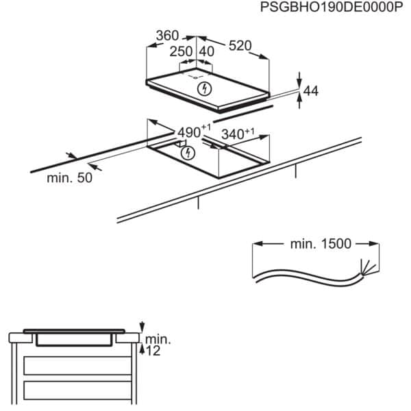 induktsioonpliidiplaat 36 cm IKE42640KB, AEG - Image 3