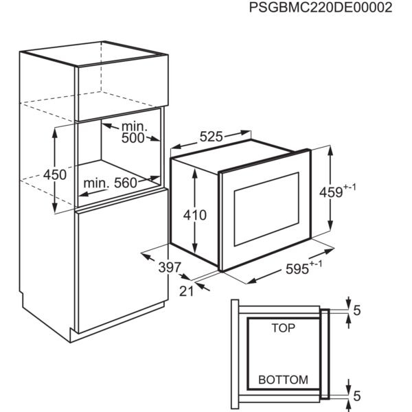 TouchOpen 8000 integreeritav Mikrolaineahi MBE2658DEM, AEG - Image 3