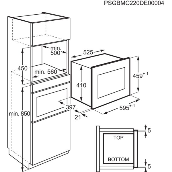 TouchOpen 8000 integreeritav Mikrolaineahi MBE2658DEM, AEG - Image 4