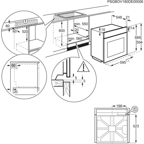 integreeritav ahi SenseCook 700 EOE7P31X, Electrolux - Image 3