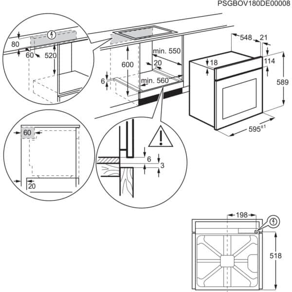 integreeritav ahi SurroundCook 600 EOF4P56X, Electrolux - Image 3