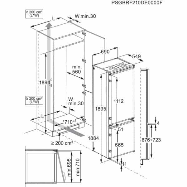 700 Integreeritud Külmik-sügavkülmik kõrgus 188.4 cm ENP7TD75S, Electrolux - Image 3