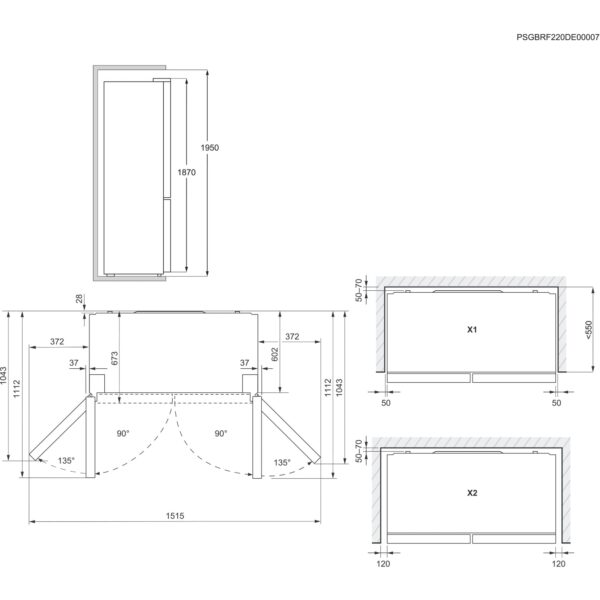 900 Eraldiseisev Külmik-sügavkülmik kõrgus 190 cm ELT9VE52M0, Electrolux - Image 3