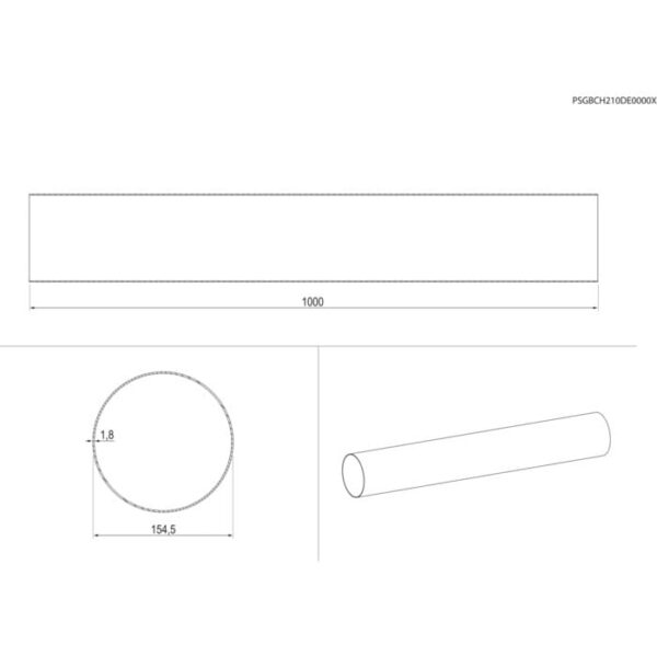 Toru, ümar D150 L=1m, M2CKCF07, Electrolux - Image 2