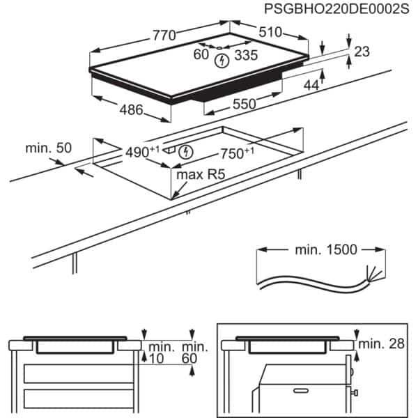 induktsioonpliidiplaat 80 cm Hob2Hoodiga 800 Sense Boil+Fry, EIS87453IZ, Electrolux - Image 3