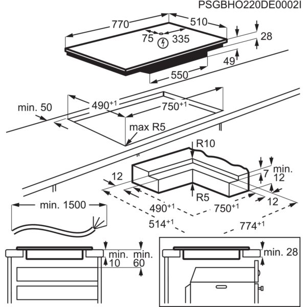 induktsioonpliidiplaat 80 cm Hob2Hoodiga 800 Sense Boil+Fry, EIS87453IZ, Electrolux - Image 4