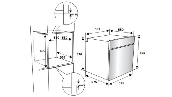 Integreeritav ahi Brandt BOH1224BB - Image 6