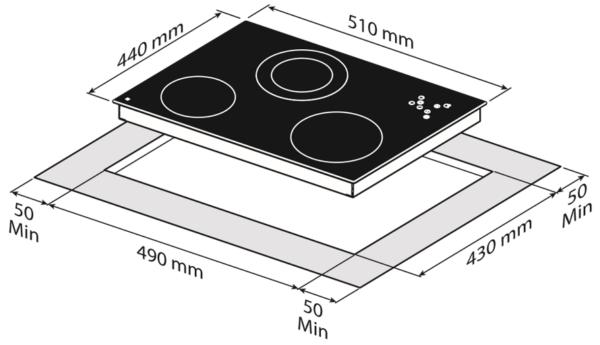 Keraamiline pliidiplaat Greentek BTQ431 - Image 2