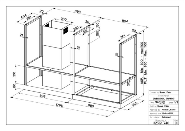 Õhupuhastaja Faber T-Shelf must - Image 4