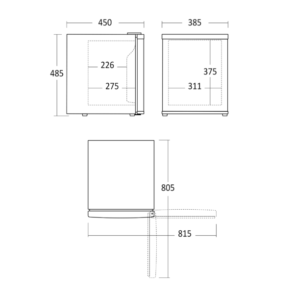 Minibaar Scandomestic MB32BE - Image 5