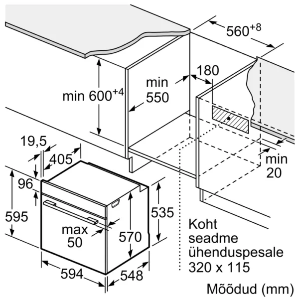 Seeria 4, Integreeritav ahi HBA472BB3, Bosch - Image 2