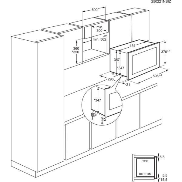 TouchOpen integreeritav Mikrolaineahi, NMB6S171SB, AEG - Image 3