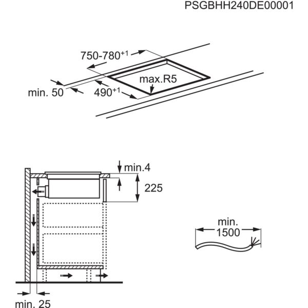 Pliidiplaat-õhupuhasti integreeritav 80 cm, ECC8344, Electrolux - Image 4