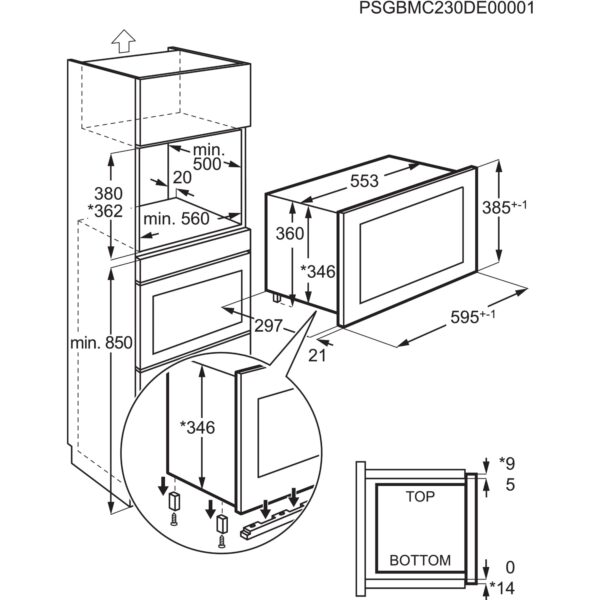Grill integreeritav Mikrolaineahi, OS5MG20EB, AEG - Image 3
