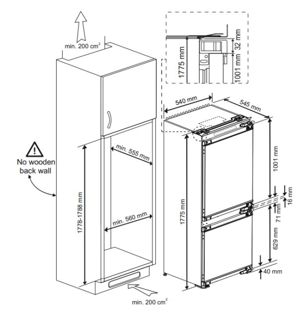 Integreeritav külmik Beko BCNA275E4FN - Image 2