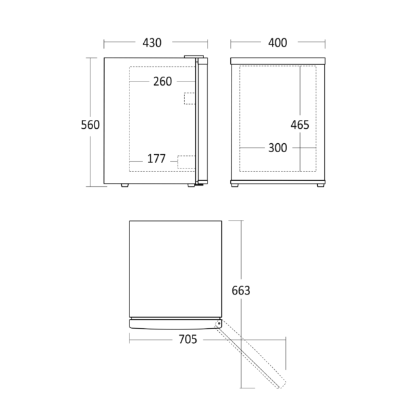 Minibaar Scandomestic MB34BE - Image 4