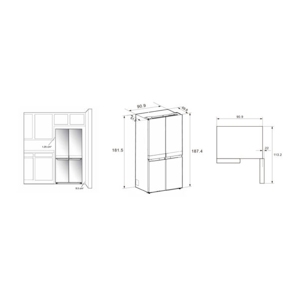 Side-by-side külmik Whirlpool WQ9U3LEF - Image 5