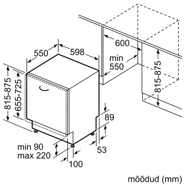 Seeria 6, Täielikult integreeritav nõudepesumasin, 60 cm SMD6ZC804E, Bosch - Image 4