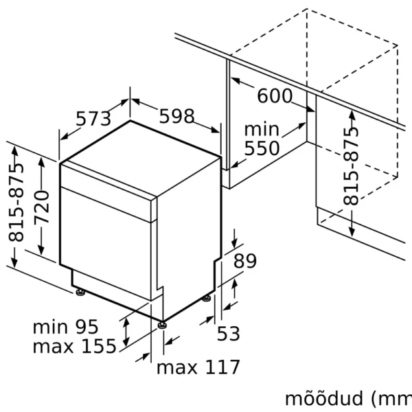 eraldiseisev nõudepesumasin, SMP6ZCW71S, Bosch - Image 4