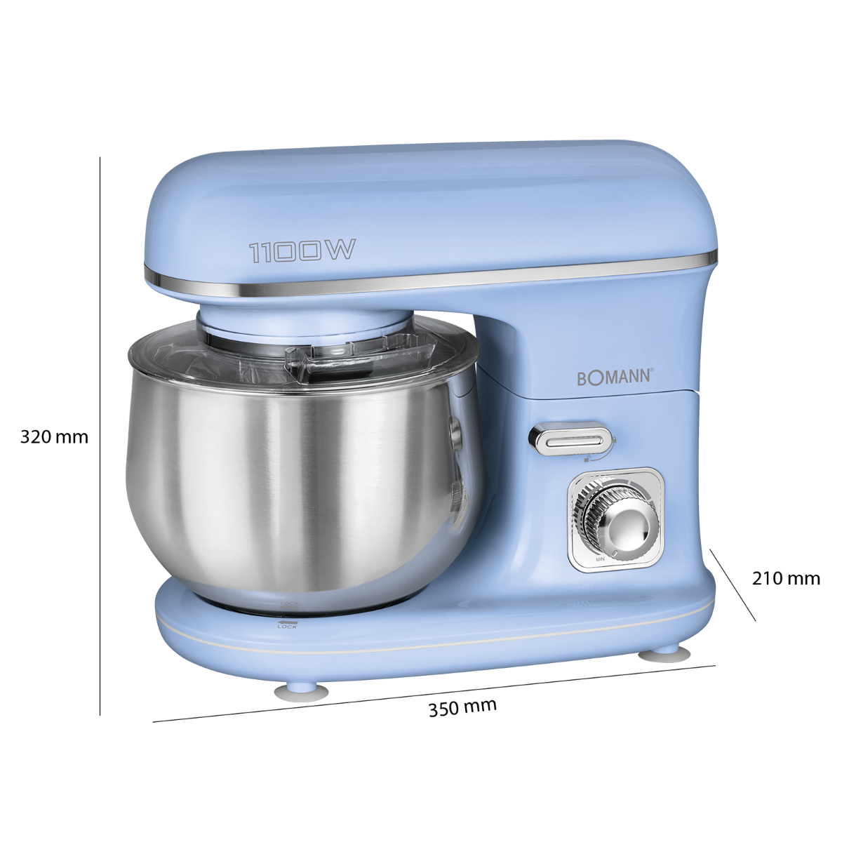 Multifunktsionaalne mikser 5 L Bomann KM6030CBBL, sinine - Image 6
