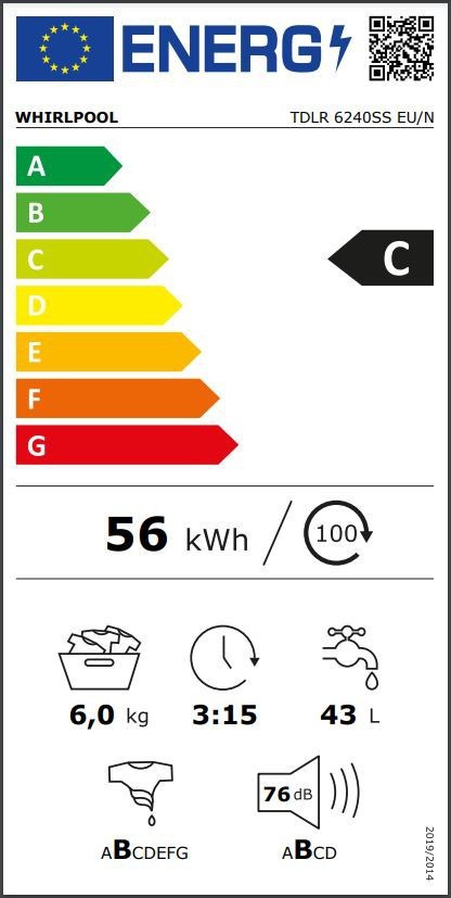 Pealtlaetav pesumasin Whirlpool TDLR6240SSEUN - Image 6