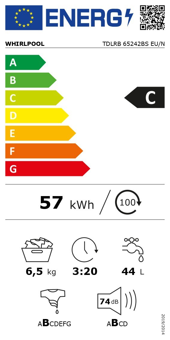 Pealtlaetav pesumasin Whirlpool TDLRB65242BSEUN - Image 5