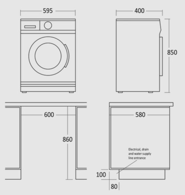Eestlaetav Pesumasin Scandomestic WAH1506W - Image 3