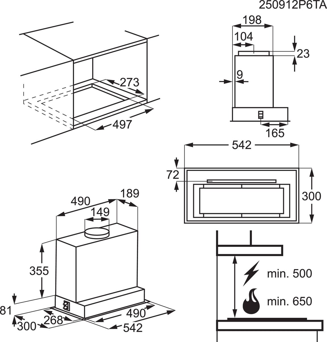 Õhupuhasti, laius 54 cm Hob2Hood'ga, LFG825K , Electrolux - Image 7