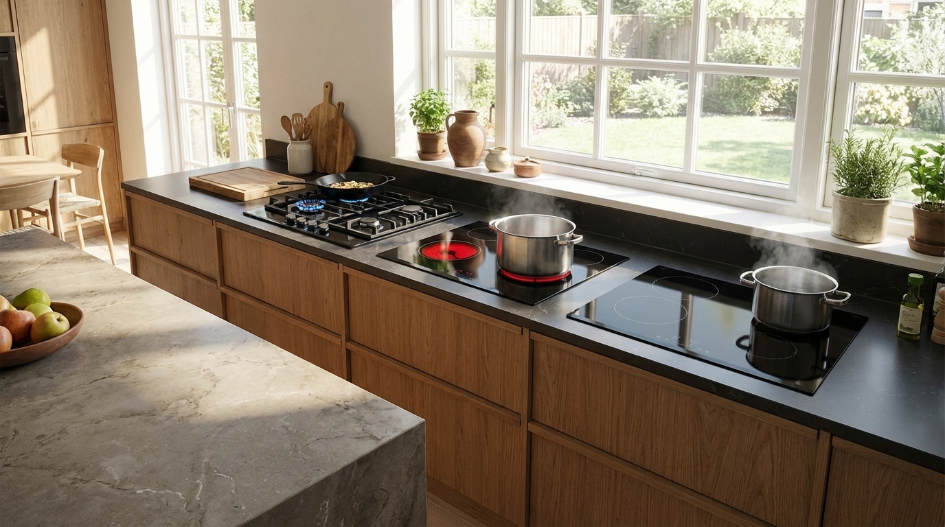 Gaasipliidi, keraamilise ja induktsioonpliidi võrdlus: kiirus, kulu ja ohutus